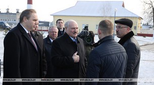 Belarus president visits agricultural company near Grodno